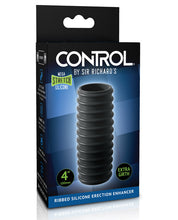 Load image into Gallery viewer, Sir Richards Control Ribbed Silicone Erection Enhancer - Black