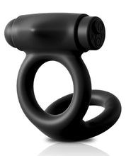 Load image into Gallery viewer, Sir Richards Control Vibrating Silicone Cock &amp; Ball C-ring - Black