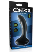 Load image into Gallery viewer, Sir Richards Control Ultimate Silicone P-spot Massager - Black