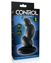 Load image into Gallery viewer, Sir Richards Control Dual Motor Silicone P-spot Massager - Black