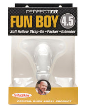 Load image into Gallery viewer, Perfect Fit Buck Angel Fun Boy Soft Hollow 4.5" Strap On Packer - Clear