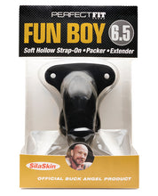 Load image into Gallery viewer, Perfect Fit Buck Angel Fun Boy Soft Hollow 6.5" Strap On Packer - Black