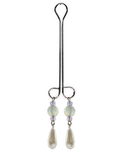 Load image into Gallery viewer, Bijoux De Nip Clit Clamp Double Loop W-pearl &amp; Purple Beads