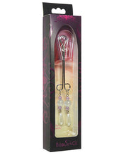 Load image into Gallery viewer, Bijoux De Nip Clit Clamp Double Loop W-pearl &amp; Purple Beads