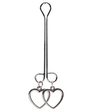 Load image into Gallery viewer, Bijoux De Nip Clit Clamp Double Loop W-heart Charms