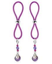 Load image into Gallery viewer, Bijoux De Nip Nipple Halos Clam Charm - Purple