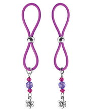 Load image into Gallery viewer, Bijoux De Nip Nipple Halos Flower Charm - Purple