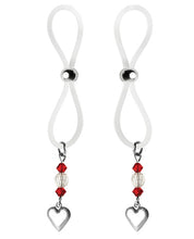 Load image into Gallery viewer, Bijoux De Nip Nipple Halos Heart Charm - Red-clear