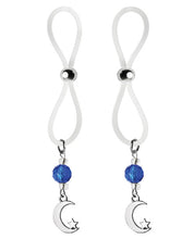 Load image into Gallery viewer, Bijoux De Nip Nipple Halos Moon &amp; Star Charm - Blue-clear