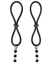 Load image into Gallery viewer, Bijoux De Nip Nipple Halos Black Gem Slider - Black-clear