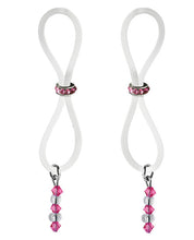 Load image into Gallery viewer, Bijoux De Nip Nipple Halos Pink Gem Slider - Pink-clear