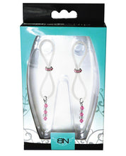 Load image into Gallery viewer, Bijoux De Nip Nipple Halos Pink Gem Slider - Pink-clear