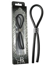 Load image into Gallery viewer, Bolo Silicone Lasso &amp; Grooved Stainless Steel Slider - Black