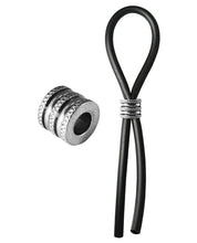 Load image into Gallery viewer, Bolo Silicone Lasso &amp; Grooved Stainless Steel Slider - Black