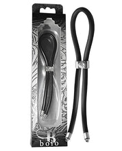 Load image into Gallery viewer, Bolo Silicone Lasso &amp; Double Barrel Diamond Slider - Black