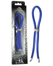 Load image into Gallery viewer, Bolo Silicone Lasso &amp; Double Barrel Diamond Slider - Blue