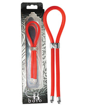 Load image into Gallery viewer, Bolo Silicone Lasso &amp; Double Barrel Diamond Slider - Red