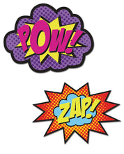 Load image into Gallery viewer, Peekaboos Pow-zap Superhero Pasties - 2 Pair