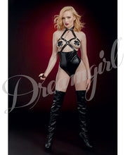 Load image into Gallery viewer, Fetish Open Breast Collared Teddy W-leash Black O-s