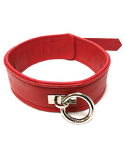 Load image into Gallery viewer, Rouge Plain Leather Collar - Red