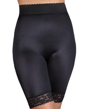 Load image into Gallery viewer, Rago Shapewear Long Leg Shaper W-gripper Stretch Lace Bottom Black 7x