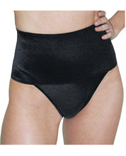 Load image into Gallery viewer, Rago Shapewear Soft Wide Band Thong Shaper Black Xl