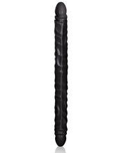 Load image into Gallery viewer, 17" Slim Jim Duo Veined Super Slim Double Dong - Black