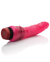 Load image into Gallery viewer, Hot Pinks Curved Jelly Vibrating 6.5" Dildo