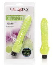 Load image into Gallery viewer, Glow-in-the-dark 7" Jelly Penis Vibe - Green