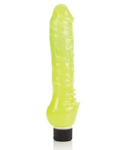 Load image into Gallery viewer, Glow-in-the-dark 7" Jelly Penis Vibe - Green
