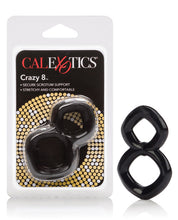 Load image into Gallery viewer, Crazy 8 Enhancer Double Cock Ring - Black