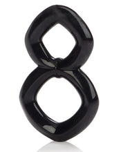 Load image into Gallery viewer, Crazy 8 Enhancer Double Cock Ring - Black
