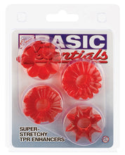Load image into Gallery viewer, Basic Essentials Rings - Red Set Of 4
