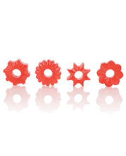 Load image into Gallery viewer, Basic Essentials Rings - Red Set Of 4