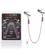 Load image into Gallery viewer, Nipple Play Purple Chain Nipple Clamps