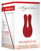 Load image into Gallery viewer, Shots Elegance Exceptional Clitoral Stimulator - 10 Function Red