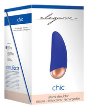 Load image into Gallery viewer, Shots Elegance Chic Clitoral Stimulator - 10 Function Blue