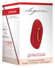 Load image into Gallery viewer, Shots Elegance Precious Mini Rechargeable Clitoral Stimulator - 10 Function Red