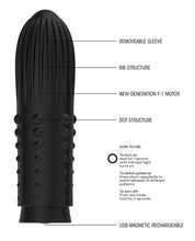 Load image into Gallery viewer, Shots Elegance Lush Rechargeable Bullet - 10 Funtion Black