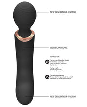 Load image into Gallery viewer, Shots Elegance Double Ended Rechargeable Dual Motor Vibrator-massager - Black