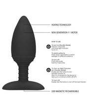 Load image into Gallery viewer, Shots Elegance Heating Rechargeable Butt Plug   - Black