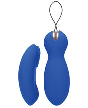 Load image into Gallery viewer, Shots Elegance Dual Vibrating Bullet &amp; Remote - Blue