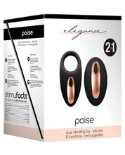 Load image into Gallery viewer, Shots Elegance Dual Vibrating Cock Ring &amp; Remote - Black