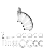 Load image into Gallery viewer, Shots Man Cage Chastity 3.5" Cock Cage Model 2 - Clear