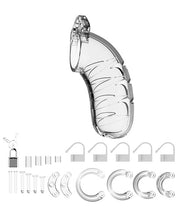 Load image into Gallery viewer, Shots Man Cage Chastity 4.5" Cock Cage Model 4 - Clear
