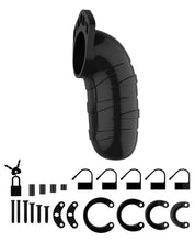 Load image into Gallery viewer, Shots Man Cage Chastity 5.5" Cock Cage Model 5 - Black