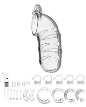 Load image into Gallery viewer, Shots Man Cage Chastity 5.5" Cock Cage Model 5 - Clear