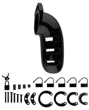 Load image into Gallery viewer, Shots Man Cage Chastity 5.5" Cock Cage Model 6 - Black