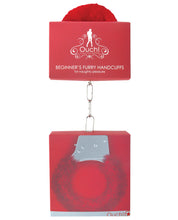 Load image into Gallery viewer, Shots Ouch Beginner's Handcuffs Furry - Red