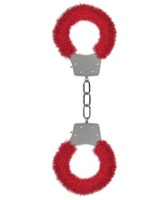 Load image into Gallery viewer, Shots Ouch Furry Pleasure Handcuffs - Red